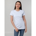 Футболка женская T-bolka Stretch Lady, белая (холодный оттенок), размер S для нанесения логотипа