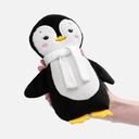 Мягкая игрушка Beastie Toys, пингвиненок с белым шарфом для нанесения логотипа