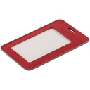 Чехол для пропуска Shall Simple, красный для нанесения логотипа