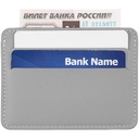 Чехол для карточек Shall Simple, серый для нанесения логотипа