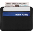 Чехол для карточек Shall Simple, черный для нанесения логотипа
