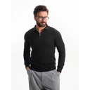 Рубашка поло мужская с длинным рукавом Terrazzo, черная, размер 2XL/3XL для нанесения логотипа