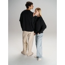 Футболка оверсайз с двойным рукавом Kosmos, черная, размер XS/S для нанесения логотипа