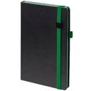 Ежедневник Ton Black, недатированный, черный с зеленым для нанесения логотипа