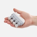 Эспандер кистевой FingerTap, серый с белым для нанесения логотипа