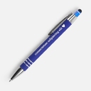 Ручка шариковая Sansen Soft Touch со стилусом, синяя для нанесения логотипа