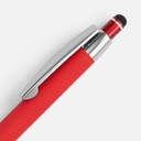 Ручка шариковая Sansen Soft Touch со стилусом, красная для нанесения логотипа