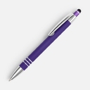 Ручка шариковая Sansen Soft Touch со стилусом, фиолетовая для нанесения логотипа