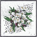 Платок шелковый Delicate, каллы для нанесения логотипа