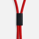Кабель-ланьярд energyFlex Power Delivery 60 Вт, красный для нанесения логотипа