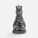 Свеча фигурная «Бюст лошади», серебристая для нанесения логотипа