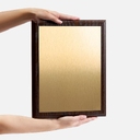 Плакетка Plaque XL, венге с золотистой пластиной для нанесения логотипа
