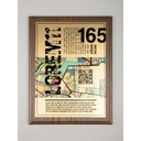 Плакетка Plaque XL, венге с золотистой пластиной для нанесения логотипа