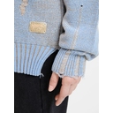 Джемпер Denim свободного силуэта на заказ, полушерсть, размер XS для нанесения логотипа