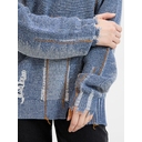 Джемпер Denim свободного силуэта на заказ, полушерсть, размер XS для нанесения логотипа