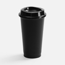 Стакан с крышкой Color Cap, ver.2, черный для нанесения логотипа