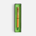 Ручка шариковая Blade Soft Touch в футляре, оранжевая для нанесения логотипа