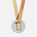 Медаль Fundo, серебристая с 3D-подвеской Symbol, цифра 1 для нанесения логотипа