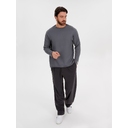 Лонгслив унисекс Siluetti Fuori, серый, размер L/XL для нанесения логотипа