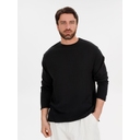 Лонгслив унисекс Siluetti Fuori, черный, размер L/XL для нанесения логотипа