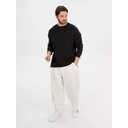 Лонгслив унисекс Siluetti Fuori, черный, размер L/XL для нанесения логотипа