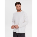 Лонгслив унисекс Siluetti Fuori, молочно-белый, размер L/XL для нанесения логотипа