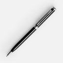 Ручка шариковая Finn Chrome, черная для нанесения логотипа
