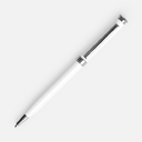 Ручка шариковая Finn Chrome, белая для нанесения логотипа
