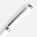 Ручка шариковая Finn Chrome, белая для нанесения логотипа