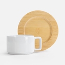 Чайная пара Stave, белая для нанесения логотипа