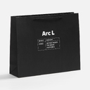 Пакет бумажный Arc L, черный для нанесения логотипа
