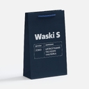 Пакет бумажный Waski M, синий для нанесения логотипа