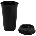 Стакан с крышкой Color Cap Black, черный для нанесения логотипа