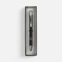 Ручка шариковая Keskus Soft Touch в футляре, черная для нанесения логотипа