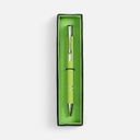 Ручка шариковая Keskus Soft Touch в футляре, зеленое яблоко для нанесения логотипа