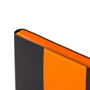 Ежедневник Bookmark, недатированный, черный с оранжевым для нанесения логотипа