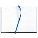 Ежедневник Bookmark, недатированный, черный с синим для нанесения логотипа