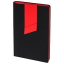 Ежедневник Bookmark, недатированный, черный с красным для нанесения логотипа