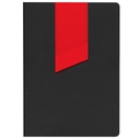 Ежедневник Bookmark, недатированный, черный с красным для нанесения логотипа
