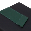 Ежедневник Bookmark, недатированный, черный с зеленым для нанесения логотипа