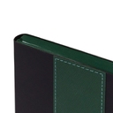 Ежедневник Bookmark, недатированный, черный с зеленым для нанесения логотипа