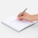 Ручка шариковая Delgado, серебристая для нанесения логотипа