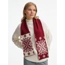 Шарф Wintertude M, красный с белым для нанесения логотипа