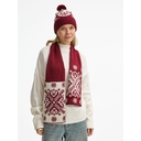 Шарф Wintertude M, красный с белым для нанесения логотипа