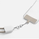 Кабель-ланьярд energyFlex Pro, серо-бежевый для нанесения логотипа