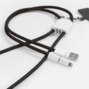 Кабель-ланьярд energyFlex Pro, черный для нанесения логотипа