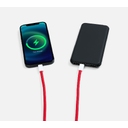 Кабель-ланьярд energyFlex Pro, красный для нанесения логотипа