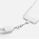 Кабель-ланьярд energyFlex Pro, белый для нанесения логотипа