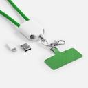 Кабель-ланьярд energyFlex Pro, зеленый для нанесения логотипа