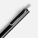 Ручка шариковая Outliner, черная с белым для нанесения логотипа